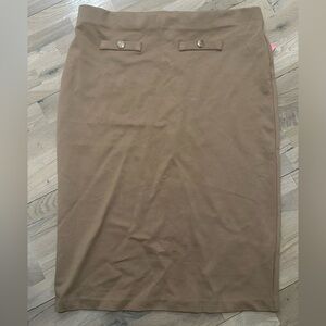 Chic Tan Pencil Skirt